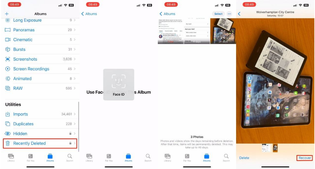 常德苹果14维修分享 iPhone14 上恢复已删除的照片 